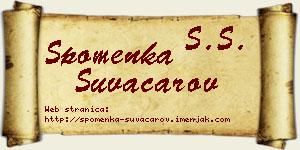 Spomenka Suvačarov vizit kartica